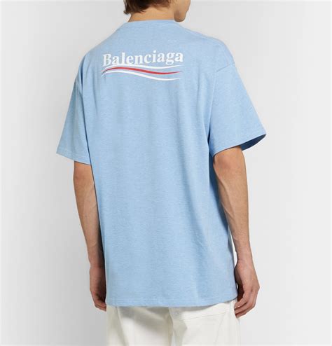 balenciaga oversized print cotton t shirt